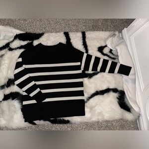 Black and White Striped Sweater
